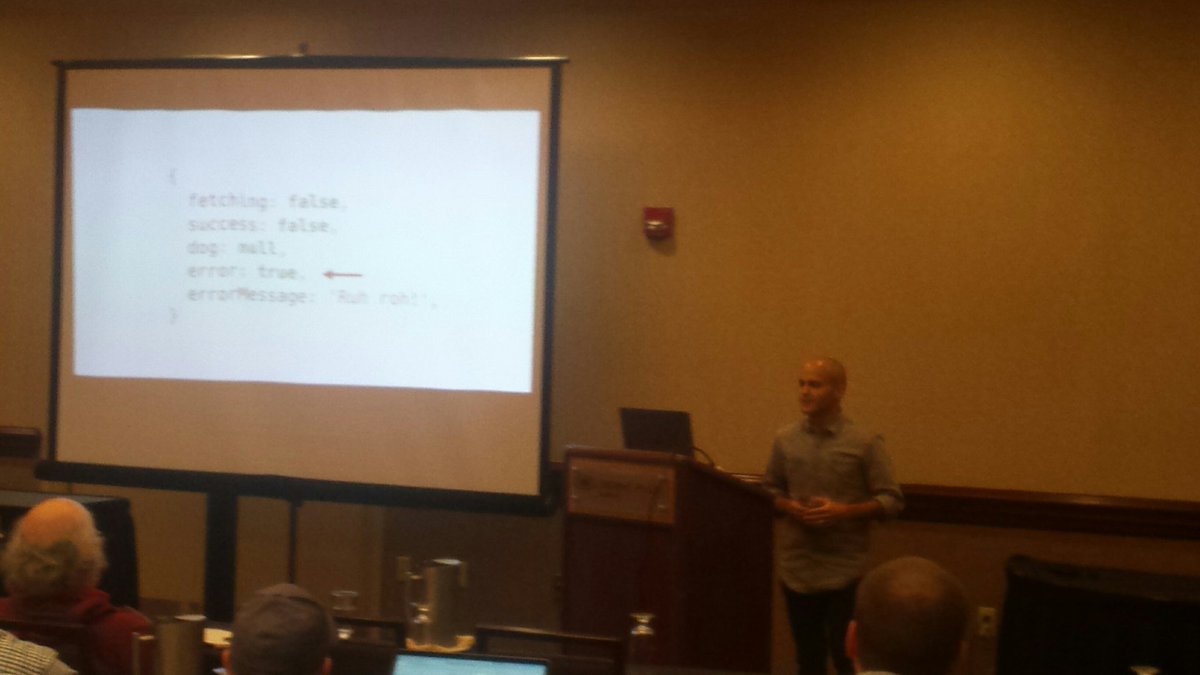 FunctionalKnox's tweet image. Learning about some of the issues with booleans to model state with @elpapapollo here at #LambdaSquared2019