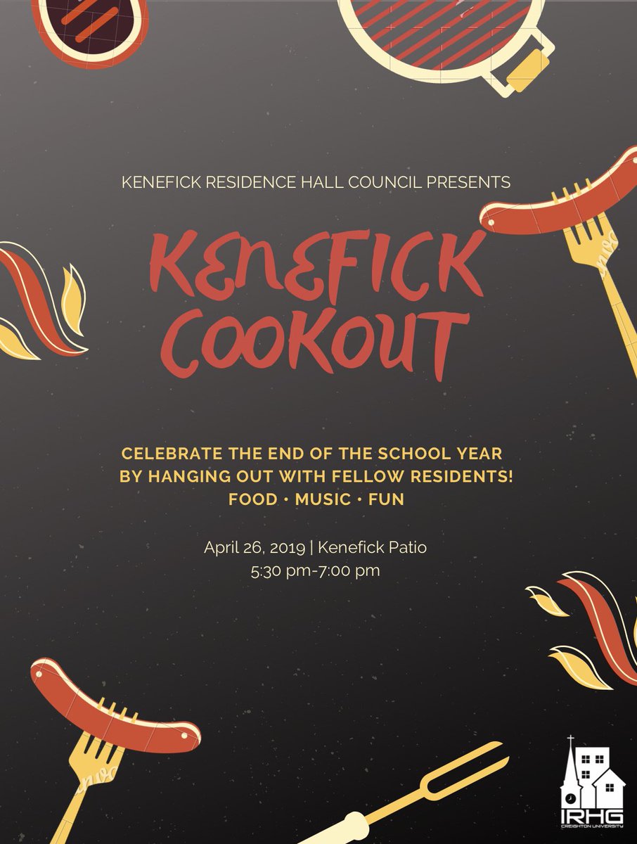 KenefickHall's tweet photo. 🔥🍔🔥🌭🔥 

Come see what Kenefick’s cooking! Traditional BBQ fare and vegetarian options will be available.

📅 Tonight
⏰ 5:30-7:00
📍Kenefick Patio

@IRHG https://t.co/Ca9l6mzJ9a
