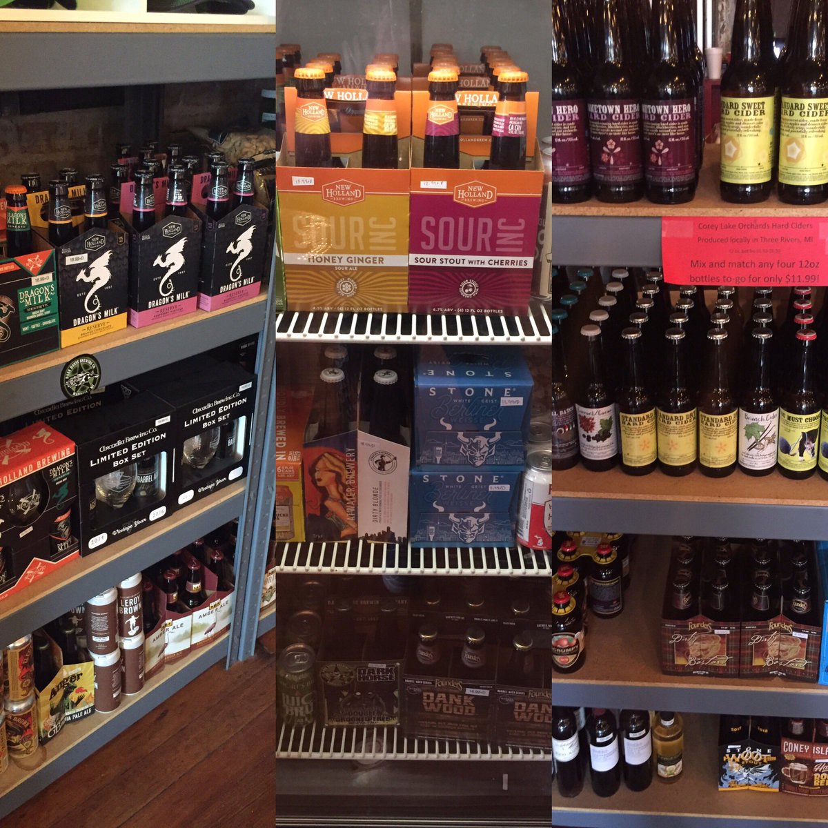 TheLocalMI's tweet photo. Come in and check out our to go shelves! Singles, 4-packs, 6-packs, and even a couple 12-packs ready for someone to take home!! #drinklocal #localbusiness #drinkup https://t.co/DgC2mH2bE0
