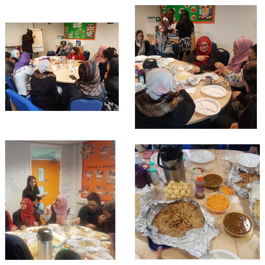 A delicious treat for the Greenhill CHAI ladies this morning..yummy desi breakfast, halwa puri, paani puri, keema, aloo and plain paratha 😋