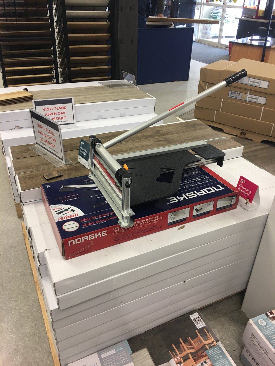 The <a href="/NorskeTools/">NorskeTools</a> laminate and siding cutter works on both... well, laminate and siding! It features extendable guide for easier cutting on different sized lengths and has a 13" cutting surface. Retails at  $199 in Lacombe and Sylvan Lake