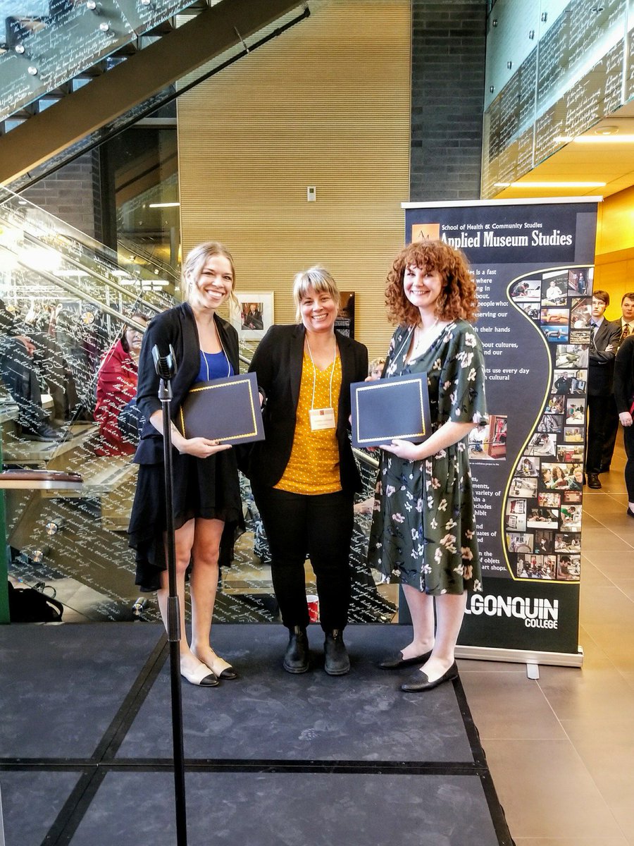 The Ottawa Art Gallery continues to sponsor the OAG Conservation Award for students from the Applied Museum Studies Program at <a href="/AlgonquinColleg/">Algonquin College</a>. This year's recipients are Shannon Davies and Caitllin Walsh. Thank you both for all your hard work! Congratulations!! 🎉