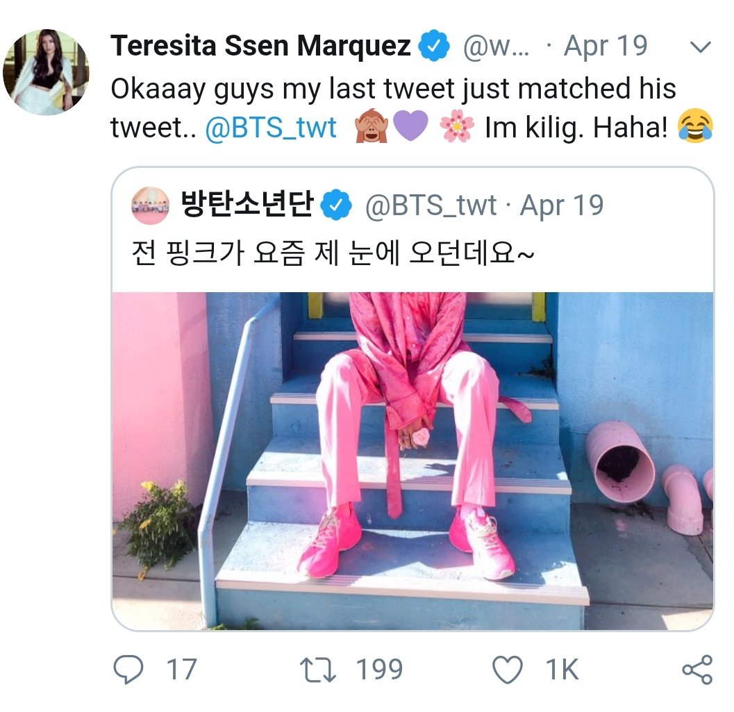 37. Teresita Ssen "Winwyn" Marquez a Filipino actress, model, dancer & beauty queen who was crowned the 1st Reina Hispanoamericana Filipinas title in the Miss World Philippines 2017 pageant said that Taehyung is her favorite member & she became an Army bc of him #BTSV  @BTS_twt