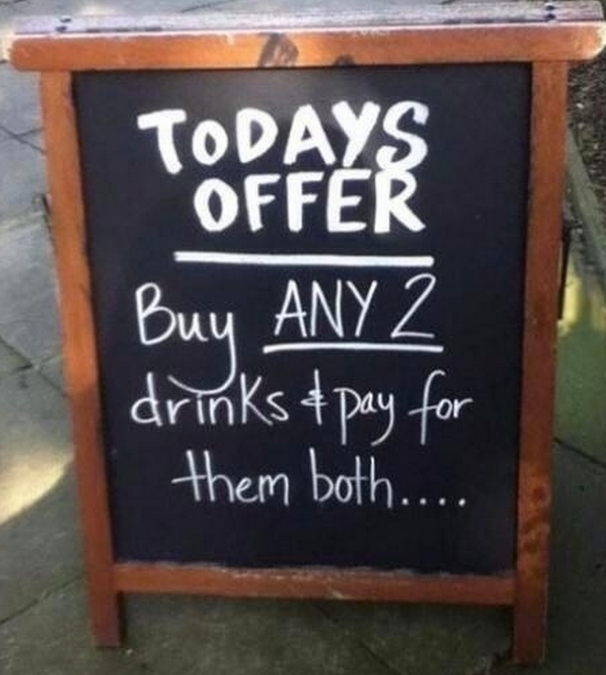SignaramaBG's tweet photo. #FunnySignFriday: What a deal! But we hope you get an even better one this weekend! #Funny 🤪 https://t.co/KPsXmKxKBg