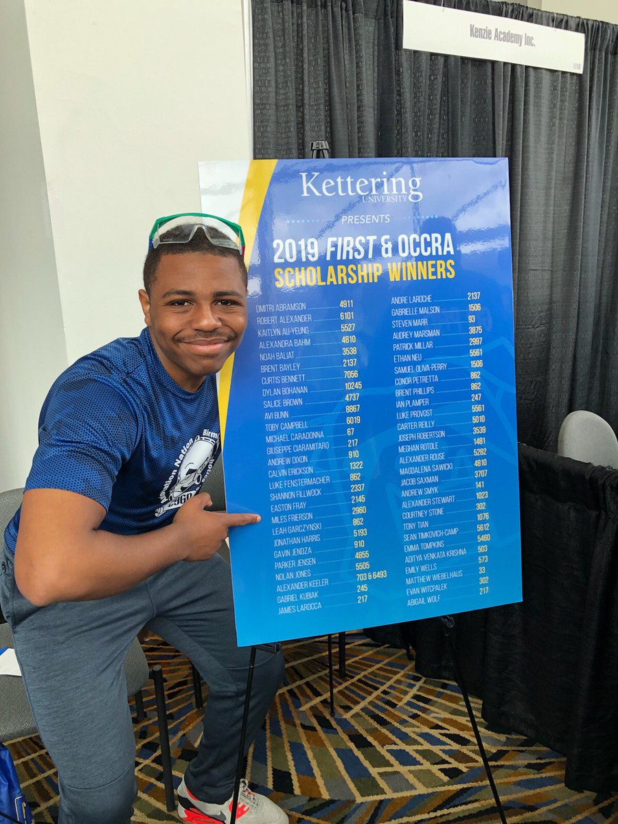 KetteringU's tweet photo. Congratulations, Miles Frierson from Team 2960 from @BirminghamPS, for earning a Kettering FIRST Scholarship! #GoProAtKettering #KetteringFIRST https://t.co/ztWUMD8xIq