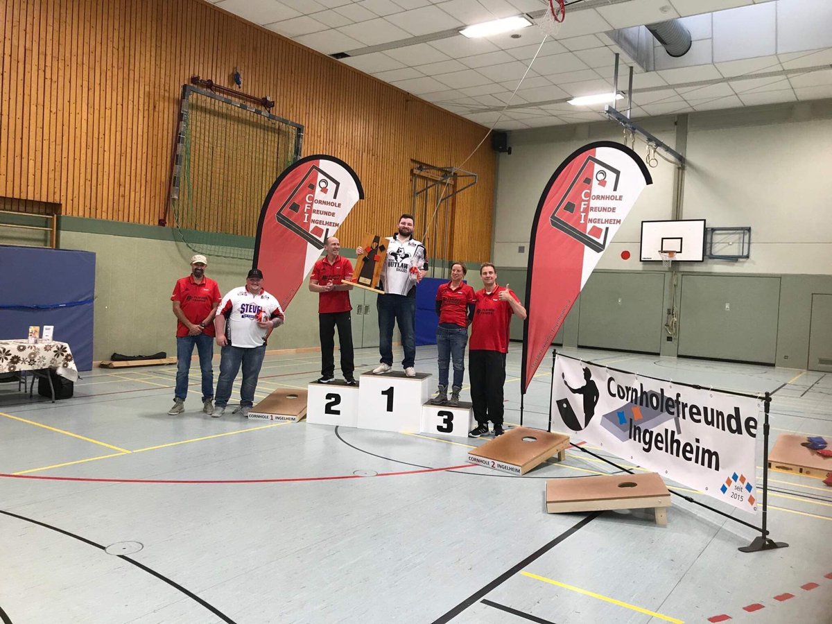 iplaycornhole's tweet photo. Day 1 in Germany was a success! ACL Pro Eric Weathers takes down the singles tournament, good work Eric! https://t.co/HrhcaoKDdu