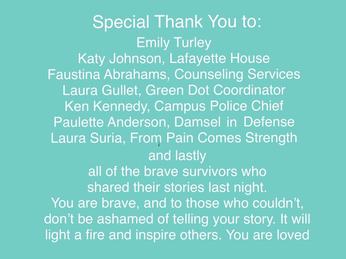 MSSU_ASA's tweet photo. It is not easy to stand in front of people you know and love, and share your story. To all the survivors. You all are extremely brave and strong, know you are loved and supported. It is because of you that we can continue to have this event every year.
#MSSUTBTN
#MSSUASA https://t.co/7ga9Y7y3NR