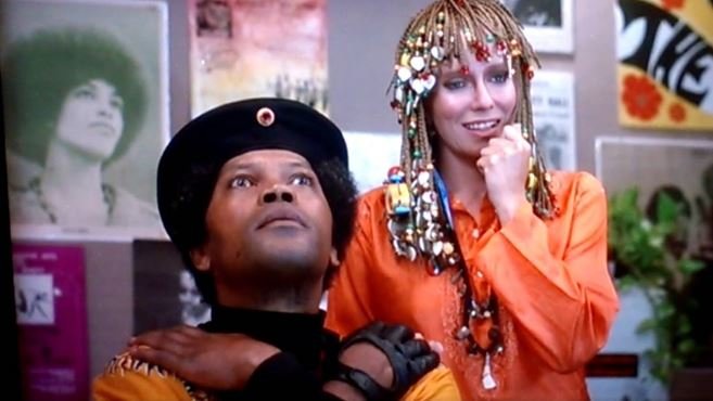 TKSkinner1917's tweet photo. OMGosh.  That's Eve Plumb in I'm Gonna Git You Sucka (1988) !   That had to be fun for her. https://t.co/kqvOfUHgJR