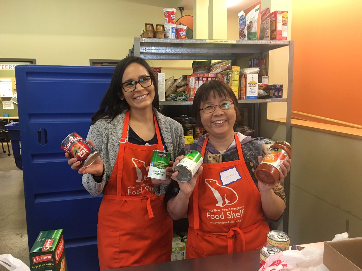 Talia and Fun Fun from <a href="/TheFoodGroupMN/">The Food Group</a> came out today to see our Monthly Choice Market in action. They also sorted 600 pounds of donations! #ProudPartner