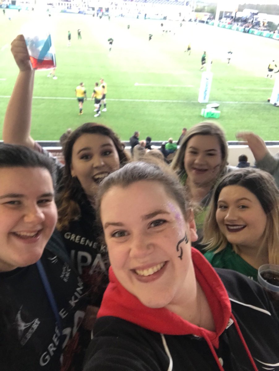 kanne4690's tweet photo. About 18yrs of being here, one man of the match shirt won, one crate of booze won from a catching competition and one very muddy coat from falling over = some very happy falcons fans! #NewcastleFalcons #FalconsVSaints #AlwaysAFlashFanClubMember https://t.co/RbNK7Q2FwQ