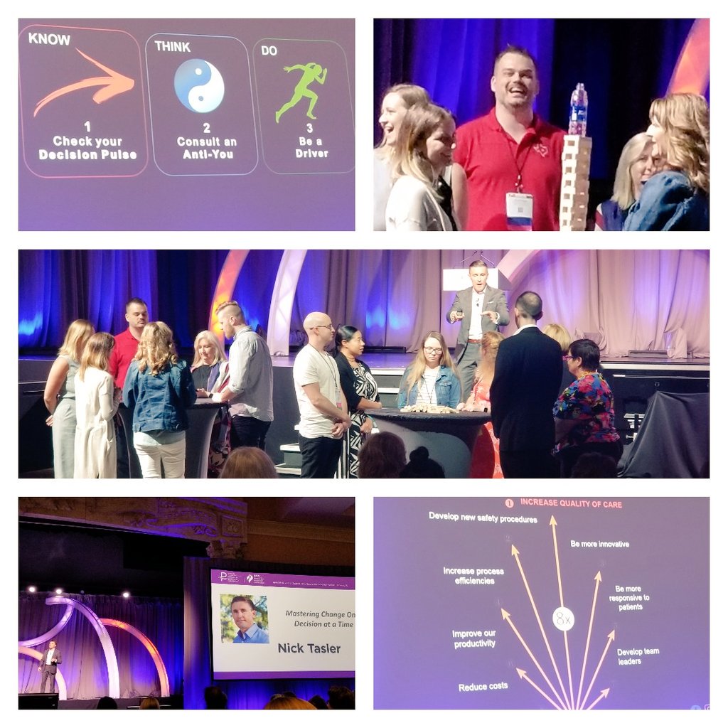 AngeeKilmer's tweet photo. @ANANurses /@anccofficial you picked such a dynamic speaker to close #PathwayCon /#ANAQICon! I am certain @NickTasler's message has catalyzed directional focus for many #nurse #leaders! #drivermindset #knowthinkdo #NurseTwitter https://t.co/wJXuubhKlD
