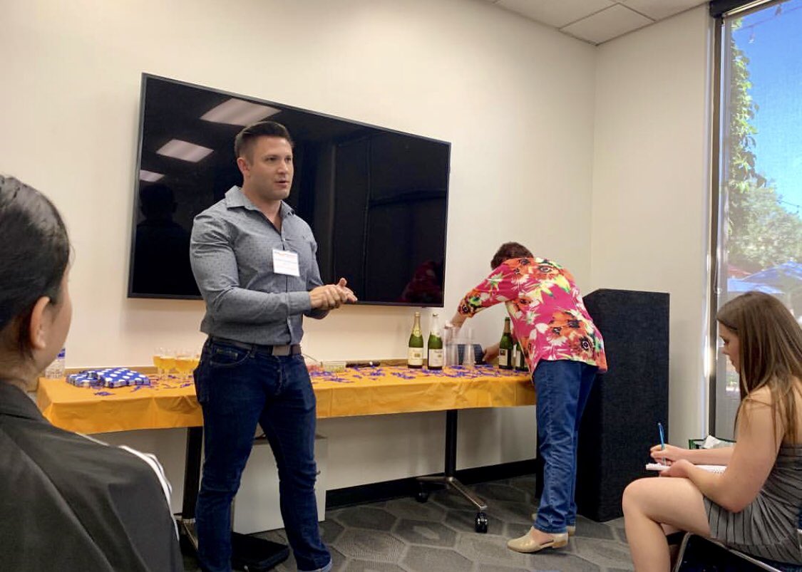RobGuaderrama's tweet photo. What an honor to be invited to my alma mater @csuf to mentor the next generation of journalists and to emcee the 2019 Awards Gala. These young people have such bright futures! #CSUF #CommOnOver2019 @CSUFcommweek https://t.co/6kx3cmMzSA