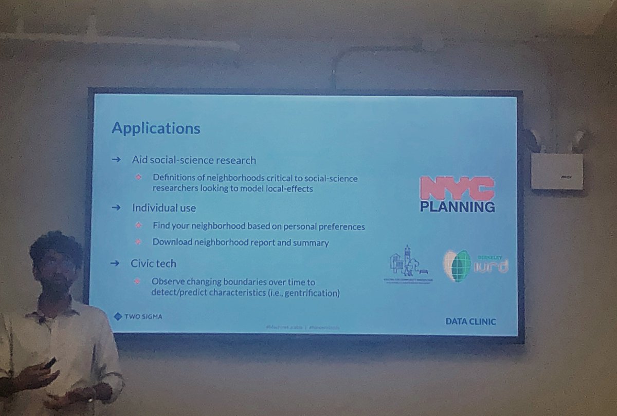 Chaverneff's tweet image. #NewerHoods project by @tsdataclinicat can be applied to aid #socialscience research &amp;amp; individuals, provide insights into the future of cities says @Kaushik_ks12
#MachineEatable #data4good @CivicHall @DataKind