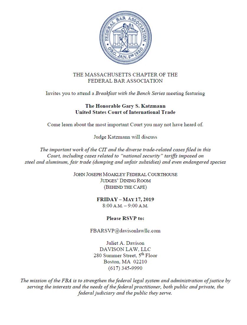Federal Bar Association - Massachusetts Chapter tweet media