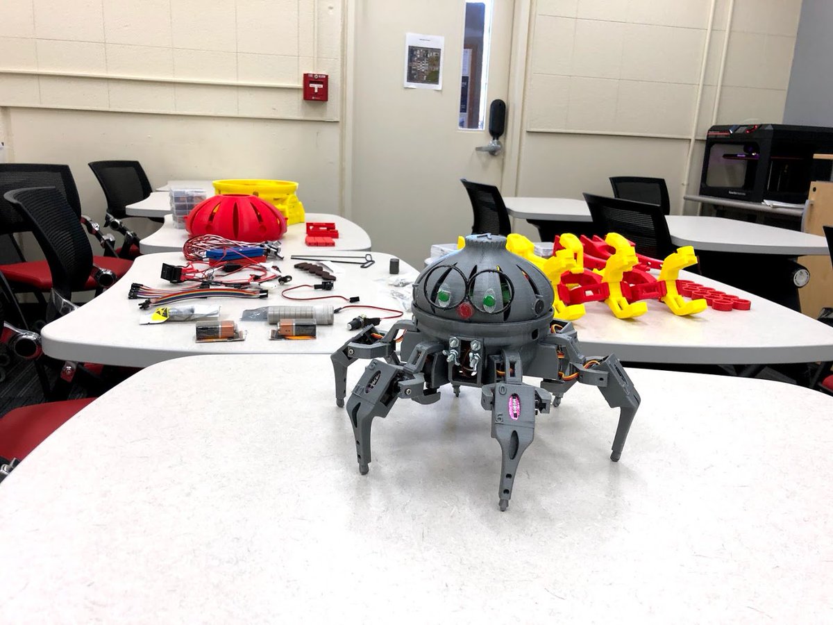 Today is the build of our 🍕Pizza Bot🍕at <a href="/CollegeofDesert/">College of the Desert</a> we #3dprinted all the parts on <a href="/Ultimaker/">UltiMaker</a> 3 Ex, <a href="/lulzbot3D/">LulzBot</a> TAZ6, <a href="/makerbot/">MakerBot</a> Replicator+ using <a href="/MatterHackers/">MatterHackers</a> PRO filament #3DPIT <a href="/The3dpit/">The 3DPIt Crew</a> Stay tuned for more info check out our page 3d-pit.com