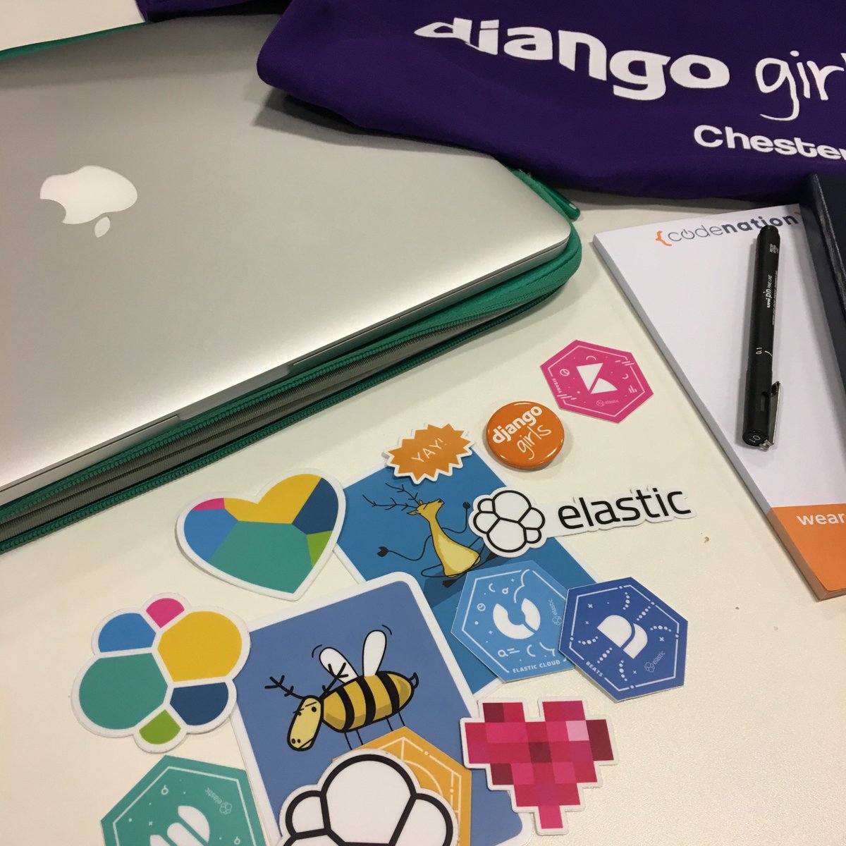 SylvieGarner's tweet photo. 🥳Installation party time with @djangogirlsches at @realbuzzcom #Chester - Bring on tomorrow's full day session! 💪#DjangoGirls @WACN_Chester @elastic https://t.co/LPqBeXdwcu