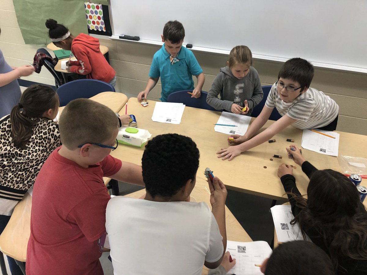 becky7274's tweet image. Testing the research question, “Which items will stick to a magnet and which ones will not?” Collecting evidence to prove or disprove our hypothesis. #4thscience #letsgetmoving #criticalthinking @etownPAschools