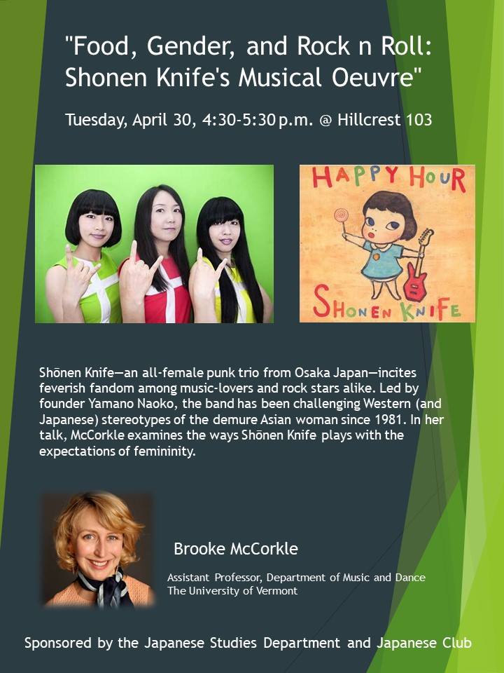 BrookeMcCorkle's tweet photo. 来週初めて少年ナイフについて発表をします!頑張っています!Next week I will give a talk on @ShonenKnife_Mgr for the first time! I will do my best! #少年ナイフ #Food #RamenRock https://t.co/UzBTKKPMaU