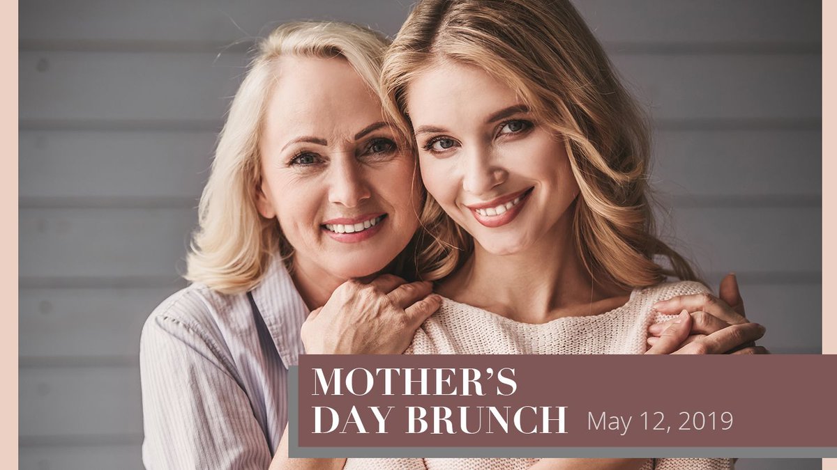 Give Mom the gift of quality time. Give her the gift of family time. Give her a little luxury too! Reserve your table for our Mother's Day Brunch on May 12th: buff.ly/2H8Qy8J