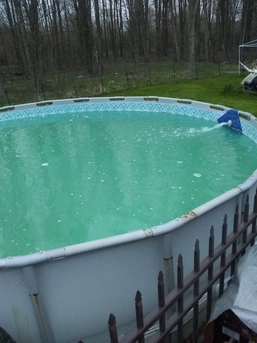JillsAwesome87's tweet image. Yesterday this pool was the same color as the grass. The shock is working it's magic. Still needs a good scrub, but looks so much better.