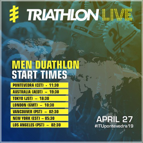 TRI_AgeGroup's tweet photo. 📺 Remember that @triathlonlive will stream ten huge days of racing! #ITUpontevedra9 launches with the Duathlon World Championships tomorrow (Saturday, 27 April) and https://t.co/4fzuwYUzlK will start streaming the Age-Group racing at 8.00am (local time) https://t.co/gFdGFIMKVj