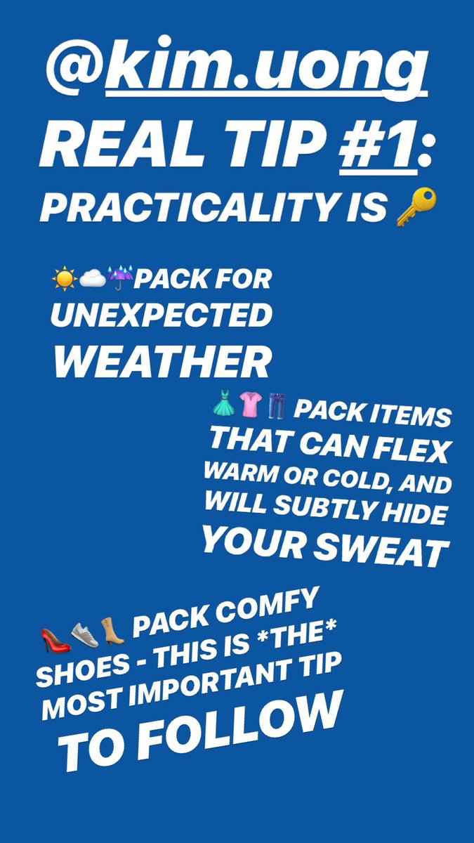 hey_flock's tweet photo. Hey #UOCreativeStrat & #UONYC, curious about what to pack for the trip? @kimuong_il our resident fashion stan created a few tips!! https://t.co/Fgs4WcI91I