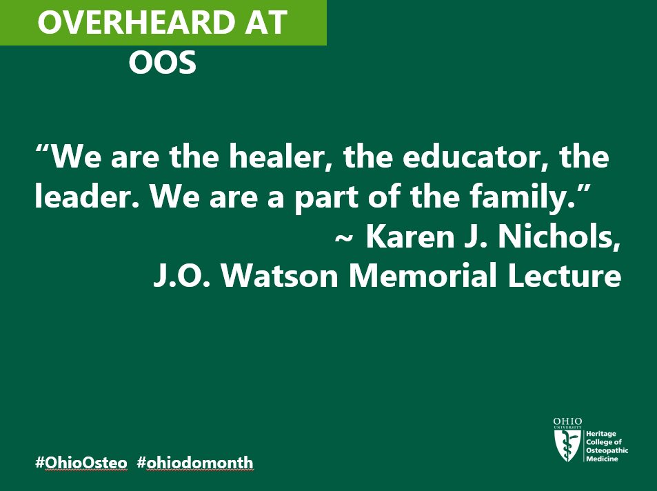 OUHCOMSAF's tweet photo. Thank you @karenjnichols for a great J.O. Watson Memorial Lecture at #OhioOsteo! #overheardatoos #ohiodomonth https://t.co/Z4jrmq6vPC