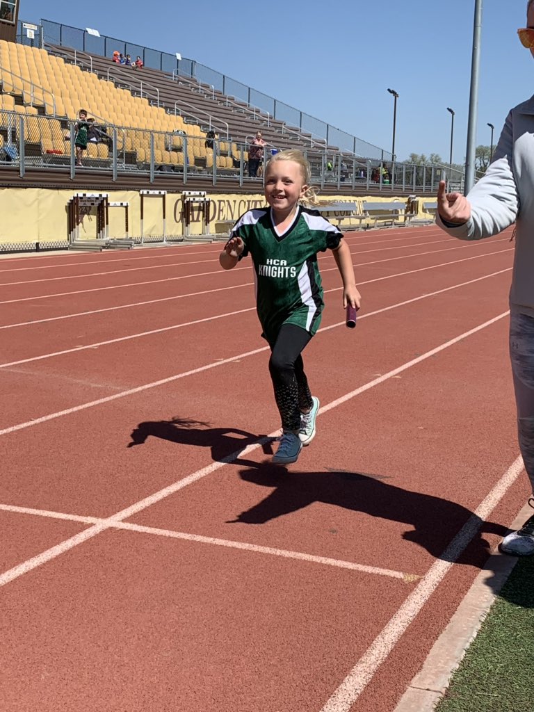 HCAKnights_'s tweet photo. Windy Kansas day and track meet season #hcaknights #track https://t.co/P4YpWf6Wge
