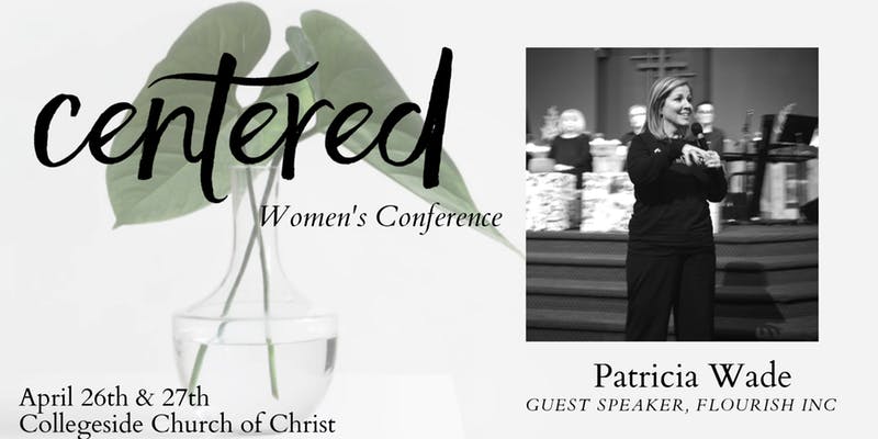 The Centered Women’s Conference starts tonight here at Collegeside. Doors open at 6 p.m. tonight and at 8:30 a.m on Saturday. Registration will be available at the door. Centered is a new women's conference open to women of all ages focusing on "Leading a Christ Centered Life."