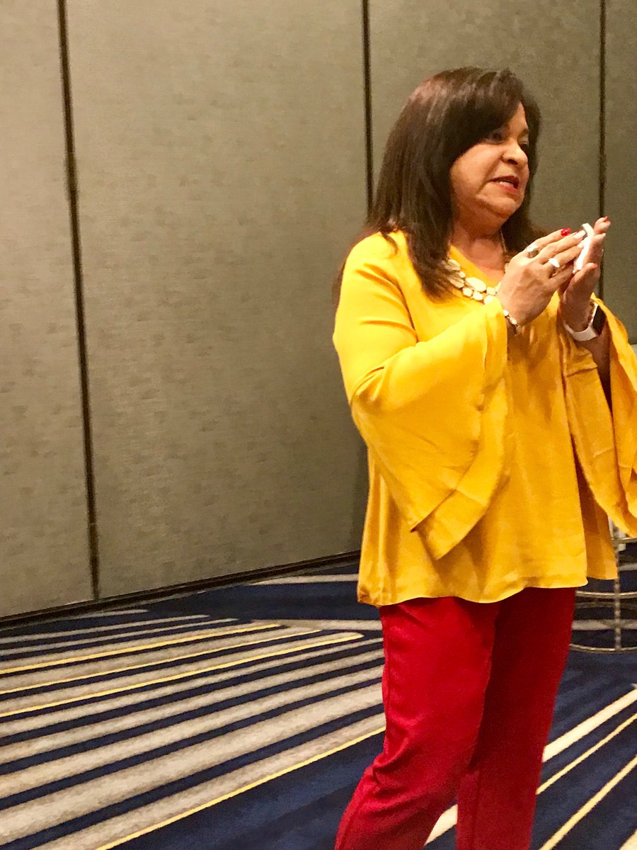 JoyPublicity's tweet photo. Wanda “Stop the pity party.” If you cant solve a situation don’t worry about it. #SpotlightSummit https://t.co/PeHkx1VkSL