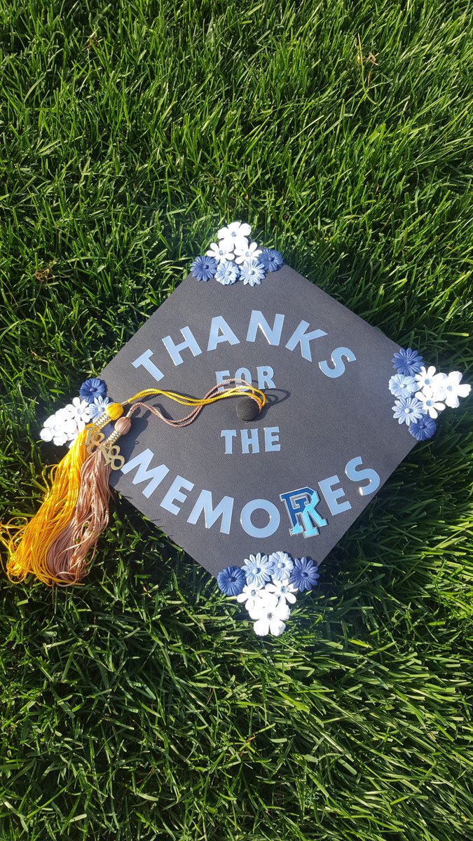 universityofri's tweet photo. Have some free time this weekend? Decorate your cap for the #myURIcap contest! Winners receive one RESERVED parking spot and RESERVED seating for 4 at Commencement: https://t.co/95EKePMpmz https://t.co/1q5LQHEKUO