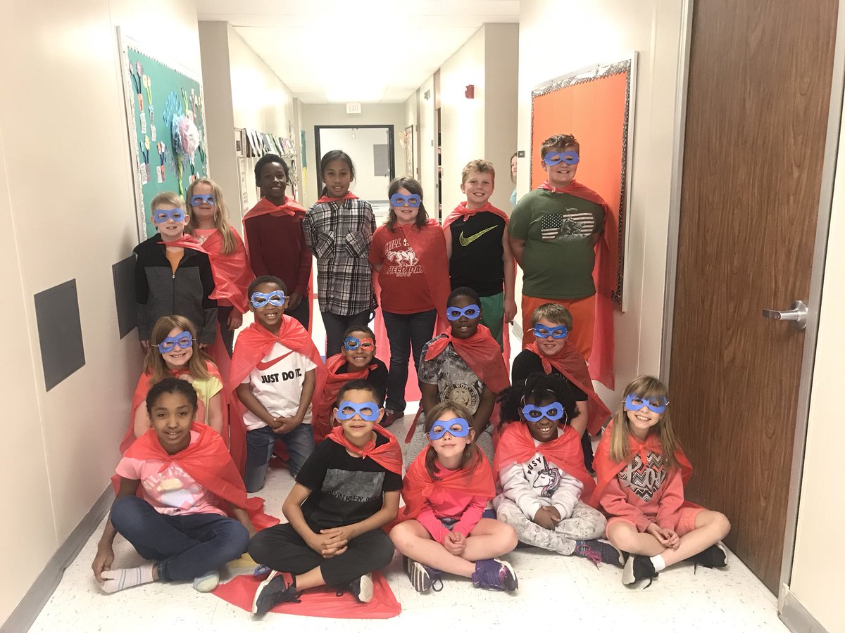 MsGholson's tweet photo. We are SUPER ready for the MAP test next week! Not all superheroes wear capes but mine certainly do! So proud of these super students! @Mill_Creek_ISD @ISDSchools #isdstrong #MillCreekProud #isd3rdgrade https://t.co/zA06UppdRk