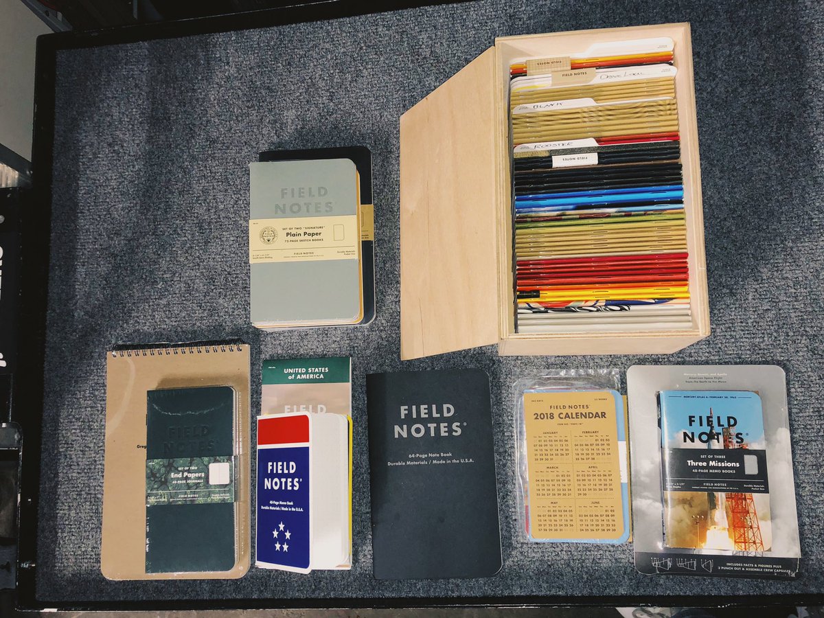jeffersonhenson's tweet photo. @FieldNotesBrand People say I’m obsessed... it’s true. My collection is beautiful. https://t.co/9sEtEbE6Al