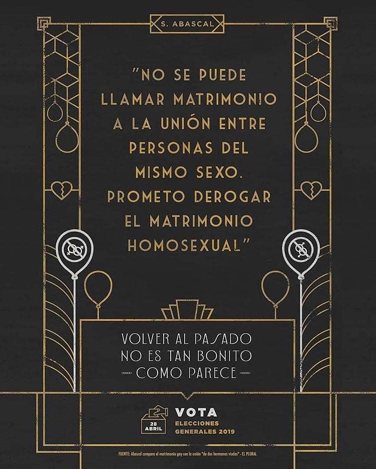 vota_por_favor's tweet photo. Volver al pasado no es tan bonito como parece. El próximo domingo, vota por un futuro inclusivo para todas las personas de España. Vota por la diversidad, por la tolerancia y por la convivencia 

#VotaPorFavor #Vota28A #28A #Elecciones2019 https://t.co/4Yh26R7zYo