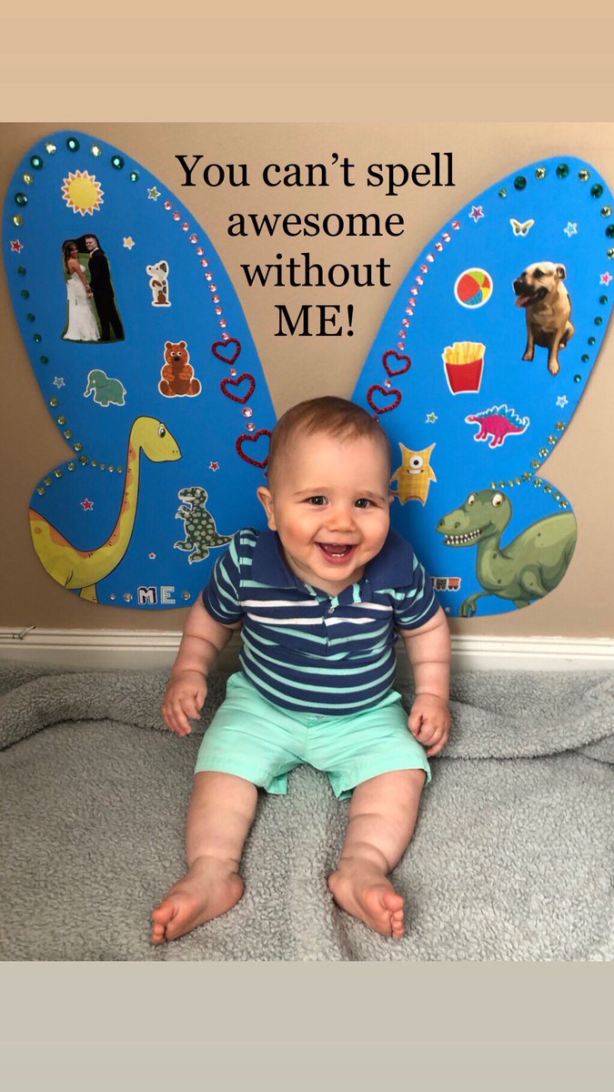 JessG07's tweet photo. I promise that you’ll never find another like ME! 
Since we couldn’t visit the butterfly mural in Nashville, we made our own with a few of Braydens favorite things! 
We are so excited for TS7!!! 
@taylorswift @taylornation13 https://t.co/OP9kKrGOyo