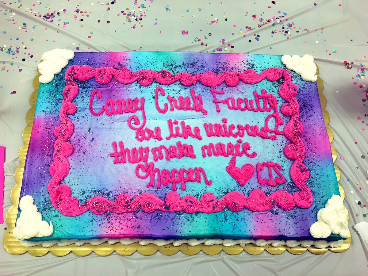 CCHS_CIS's tweet image. HEY Creek teachers &amp;amp; faculty! Before you head out for the weekend grab some 🦄✨magical✨🦄 cake down in the main lounge!  

From CIS to each of you! Thank you for ALL you do!