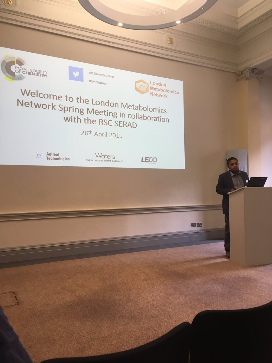 DrNickyG's tweet image. Fantastic afternoon @LdnMetaboNet spring meeting with @RoySocChem, discussing the importance of #separationscience in #metabolomics #LMNspring