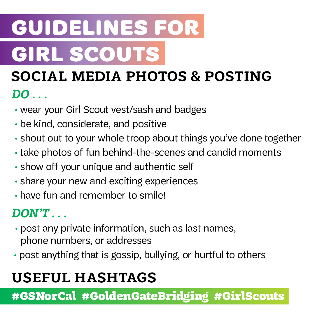 GSNorCal's tweet photo. Girl Scouts practice good #internetsafety and etiquette, including at inspiring events like #GoldenGateBridging: https://t.co/tE0vn9ZAJf