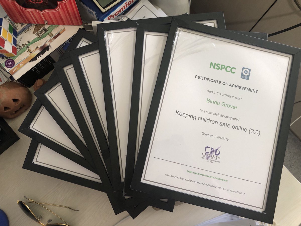 KSThakral's tweet photo. Loving the way #TBSDelhi staff have taken up Online Safeguarding training from @NSPCC Empower staff to learn at their own pace. Celebrate their success. #PDThatWorks #FantasticCourse #DigitialCitizenship #eaafety #safeguarding #commonsenseeducation @CommonSenseEd https://t.co/CxsU6LB4by