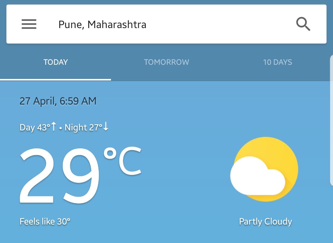 thedarkrebel's tweet photo. 43°c??? #ByePune https://t.co/Fa1rjaPmqc