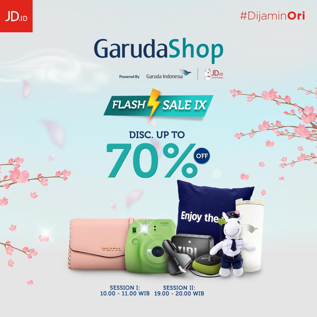 JDid's tweet photo. Promo FLASH SALE IX dari Garuda Shop masih ada ! Dapatkan diskon sampai dengan 70% untuk beragam produk spesial dari Garuda Indonesia ! Lengkapi semua koleksi kamu disini https://t.co/pDwZZITte9 😍 #jdid #dijaminori #garudashop #flashsale #jdidxgarudaindonesia #garudaindonesia https://t.co/qVTu5Gp7n7