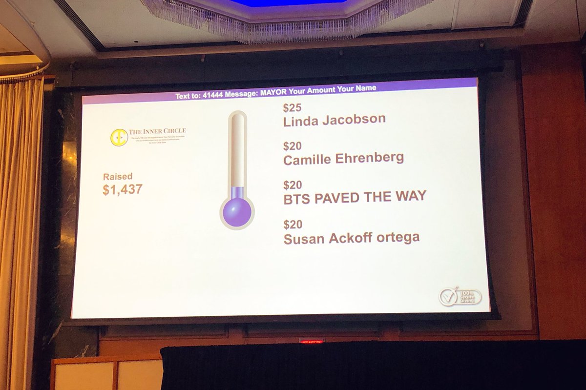 lmao at the NYC a #InnerCircle show and fundraiser and someone who donated put '#BTS PAVED THE WAY' as their name. Their impact! 🤣