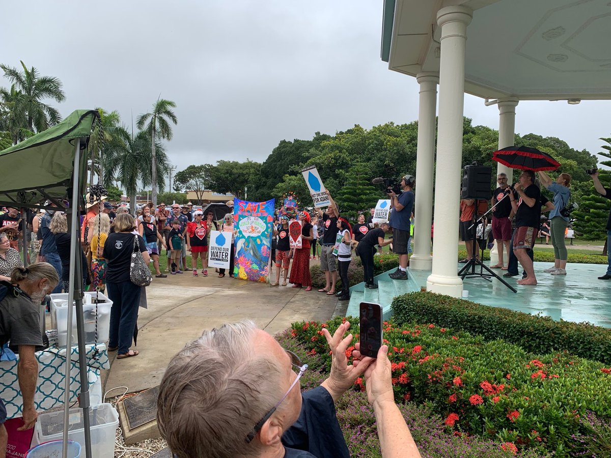 meechabc's tweet image. Adani protestors in Mackay