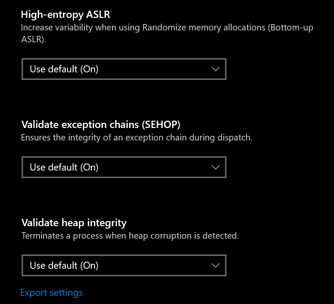 LambdaPhysicist's tweet photo. @tim_cook 

Look at all the protections @Windows has, including a built-in granular outbound firewall, virus protection, and advanced memory protection. 

What does Mac OS offer other than basic ASLR? https://t.co/QJ8MSbKb6a