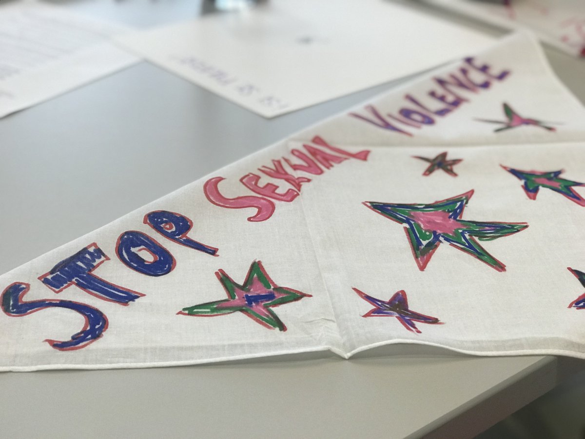 NoVoFoundation's tweet photo. This week, NoVo staff created bandanas in solidarity with the #bandanaproject, which raises awareness about widespread workplace sexual violence against farmworker women in the U.S. The project was founded by @MonicaRamirezDC (@mujerxsrising). Learn more: https://t.co/yo9BCXN2of https://t.co/AA8g4fDSPs