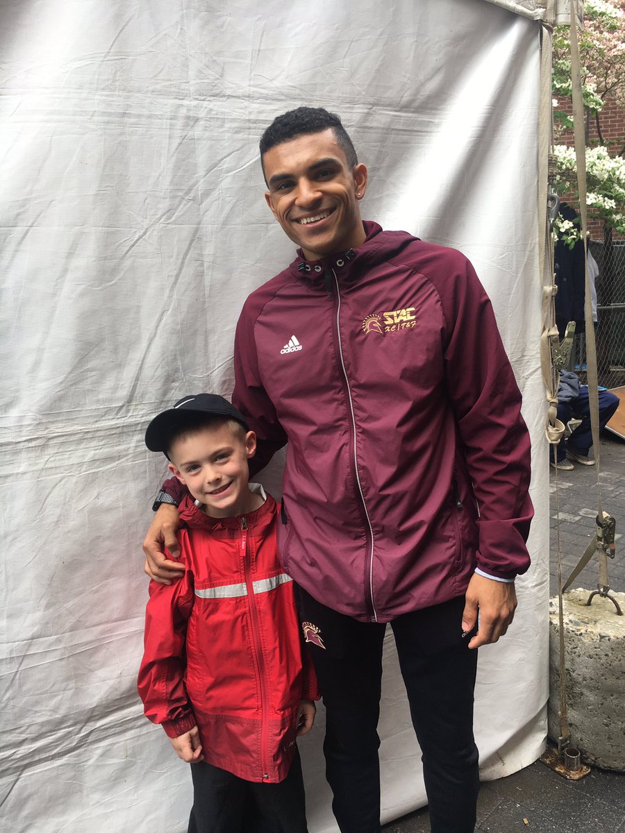 Bleslie_22's tweet photo. So many great moments on day 1... WM boys (all newbies stepping up) went out and competed with the best in the 4x100m, Saint Jacob brought home 2 Penn Wheels (so far) and Bryce is learning all about the history of track and field! #WMpride @jr_highlander @WmTrack https://t.co/OaxlIhcVej