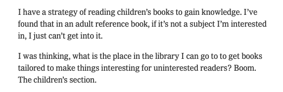 mattthomas's tweet photo. James Holzhauer’s strategy for studying for “Jeopardy”? Children’s books. https://t.co/UgQdzmiI5S https://t.co/ztEfszfRwX