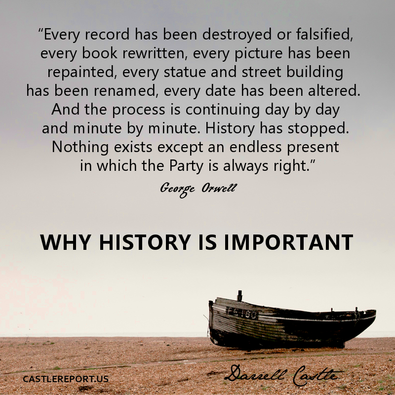 cnstitutionprty's tweet photo. https://t.co/rPjXZTVDkM
THE CASTLE REPORT: Darrell Castle discusses why history is important and why so many seek to control and rewrite it.
#CastleReport #CulturalMarxism #Christianity #Capitalism
Original photo by Darren Nisbett. https://t.co/fUBwO9Ycy1