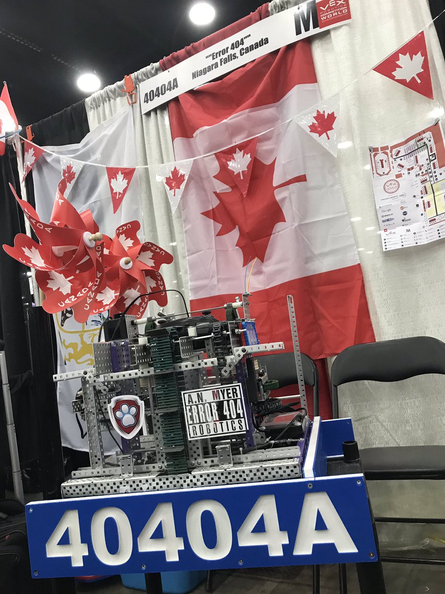 Lupish 🇨🇦🇺🇦 (@loopie1974) on Twitter photo Day 2&3 at #VEXWorlds & the 1st 2 days of qualifying have concluded. ANMyer’s “Error404” team 40404A have represented <a href="/myernation/">MYERNATION</a> & <a href="/dsbn/">District School Board of Niagara</a> extremely well thus far in our very 1st <a href="/VEXRobotics/">VEX Robotics</a> World Championships. Finished 22nd out of 305 in Skills. <a href="/DSBNTech/">DSBN Tech</a> <a href="/NiagaraFalls/">Niagara Falls Canada</a> #mtech Day 2&3 at #VEXWorlds & the 1st 2 days of qualifying have concluded. ANMyer’s “Error404” team 40404A have represented <a href="/myernation/">MYERNATION</a> & <a href="/dsbn/">District School Board of Niagara</a> extremely well thus far in our very 1st <a href="/VEXRobotics/">VEX Robotics</a> World Championships. Finished 22nd out of 305 in Skills. <a href="/DSBNTech/">DSBN Tech</a> <a href="/NiagaraFalls/">Niagara Falls Canada</a> #mtech