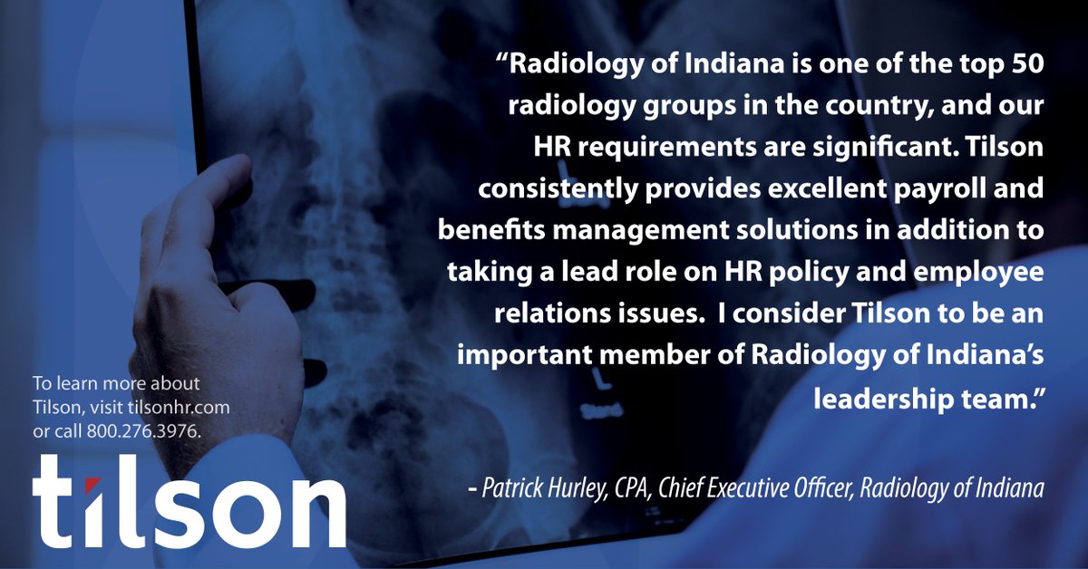 Don't just take our word for it. Take @RadiologyofIN 's too. 👍 

#customerreferral #clientappreciation #humanresources #payroll #benefits #compliance